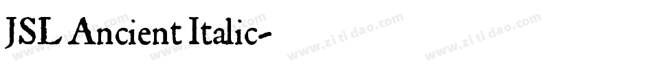 JSL Ancient Italic字体转换